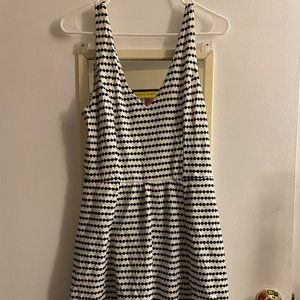 Anthropologie Maeve White & Black Polka Dot Dress